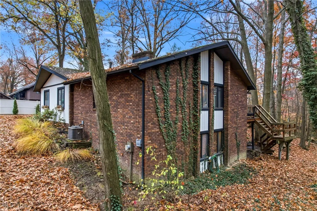 Backyard leading to ravine behind the home