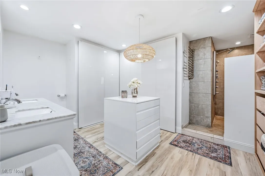 Spa-like master bathroom is just being completed