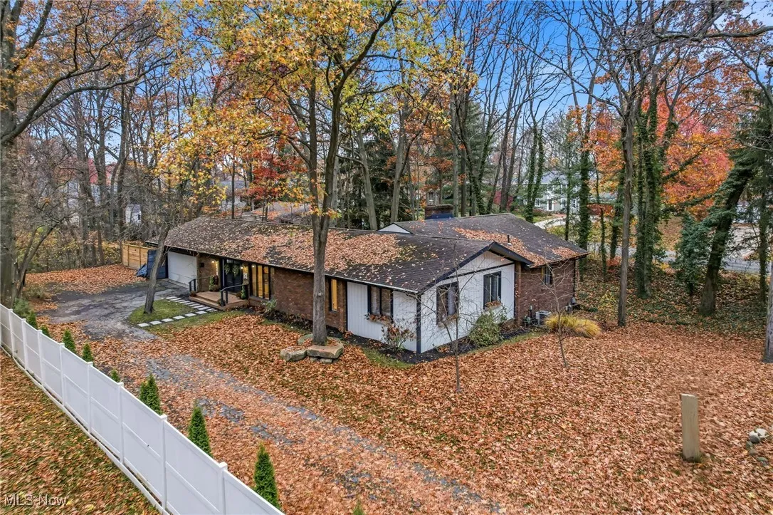 Aerial view of the home