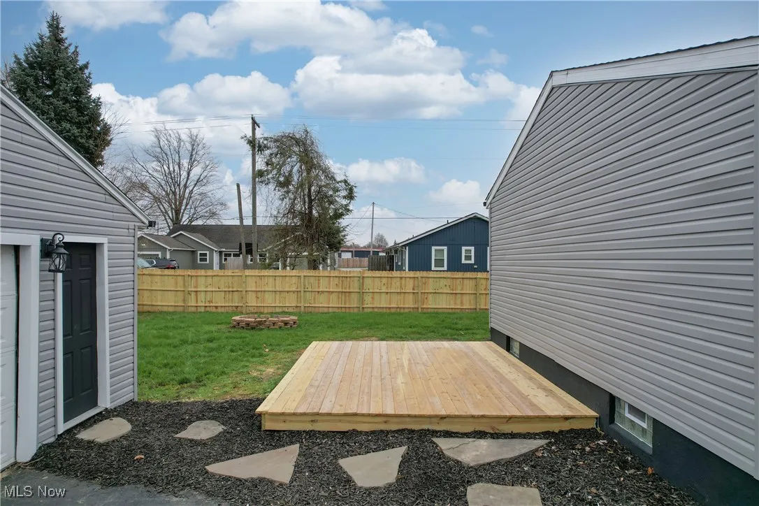 View of yard featuring a deck