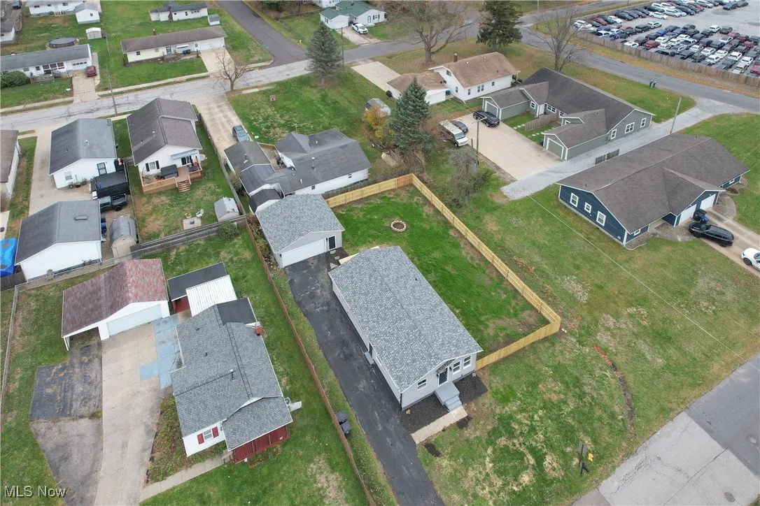 Aerial view of residential area