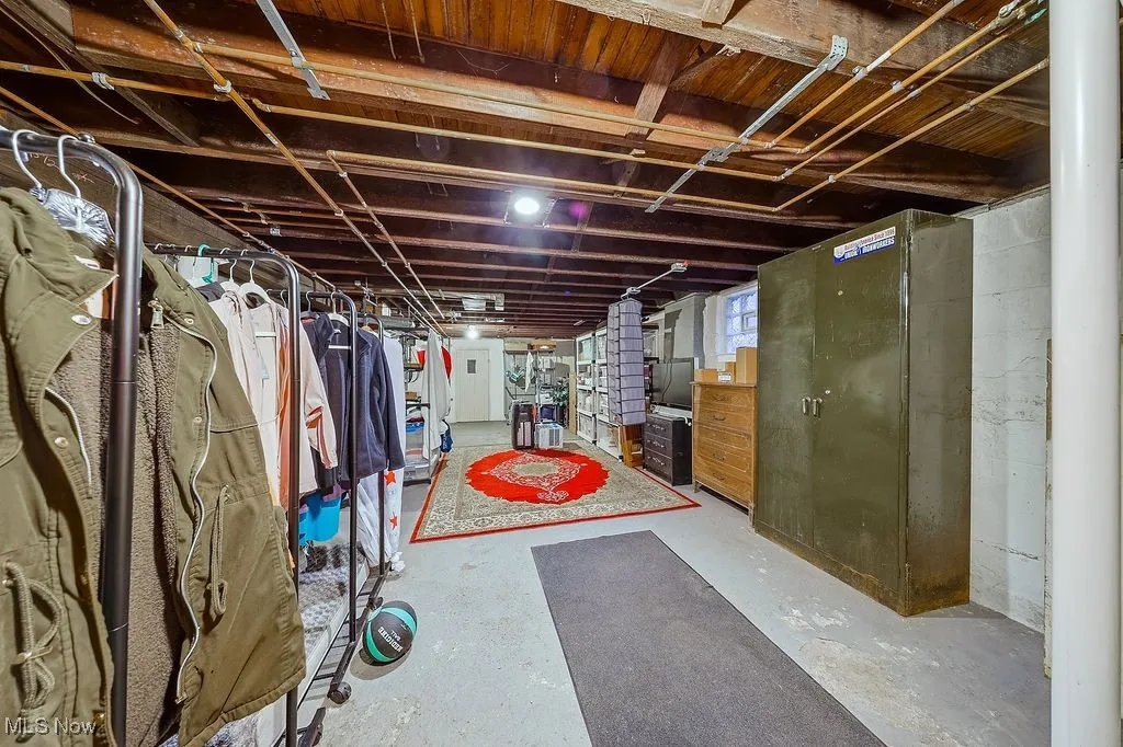 View of unfinished below grade area