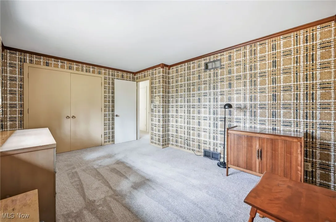 Bedroom with double closet