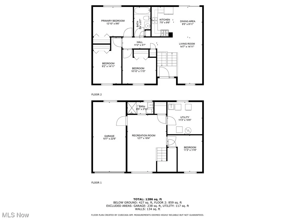 View of floor plan / room layout