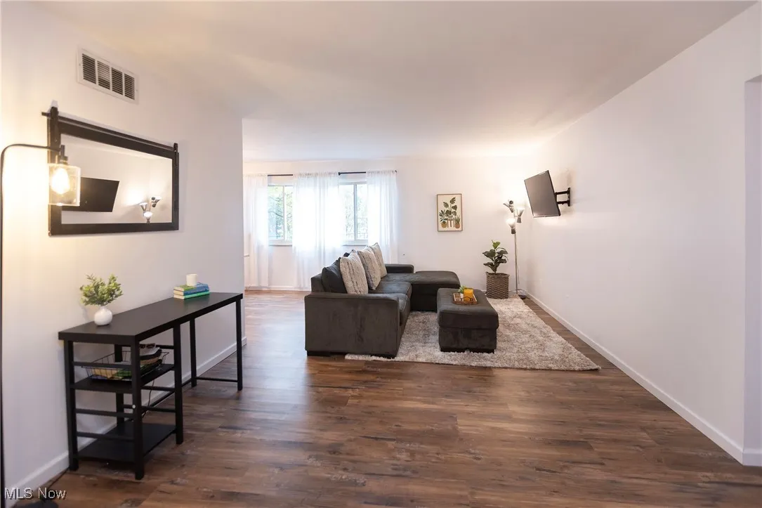 Wonderful space to situate a large sectional, too