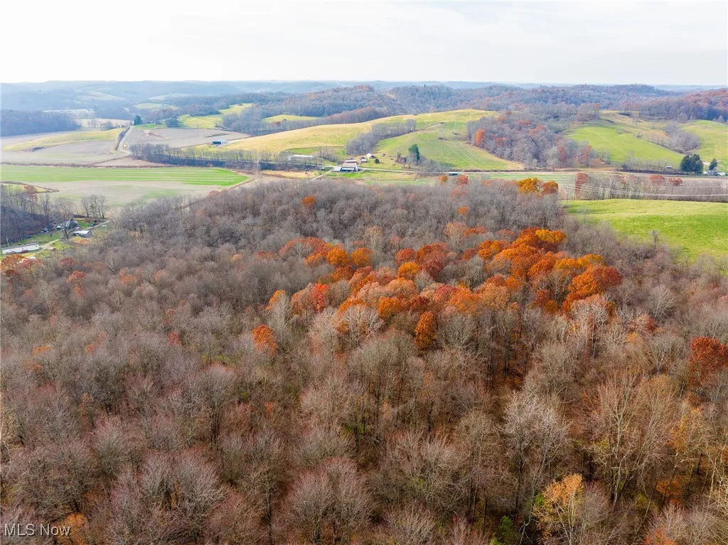 Aerial view of sparsely populated area