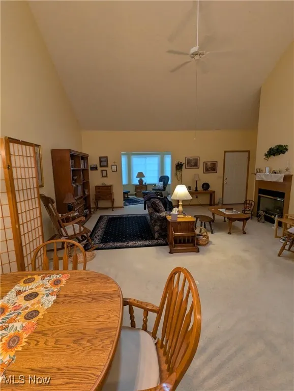 View from dining area