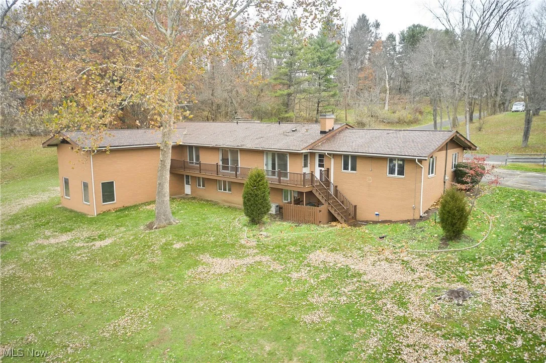 Rear view of the house