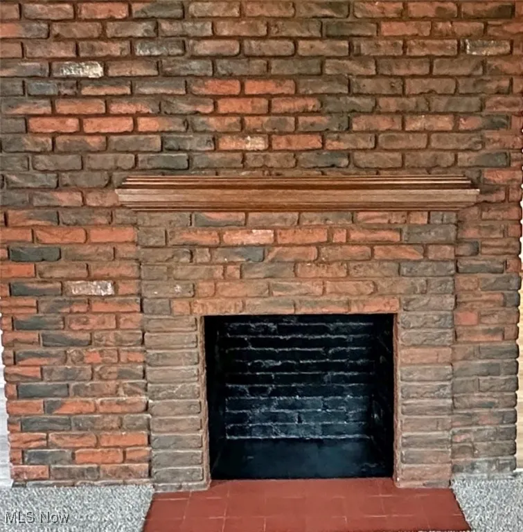 Beautiful brick fireplace
