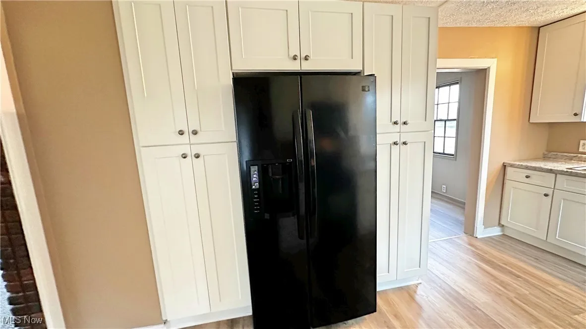 New fridge with sourrounding cabintry
