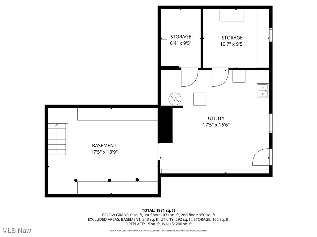 Partial basement -remainder is crawlspace