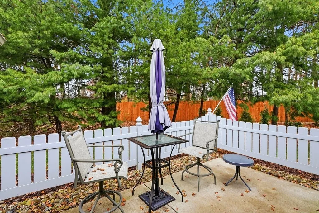 View of fenced backyard