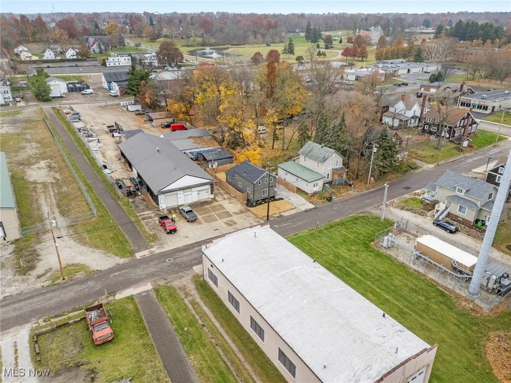Aerial view of residential area