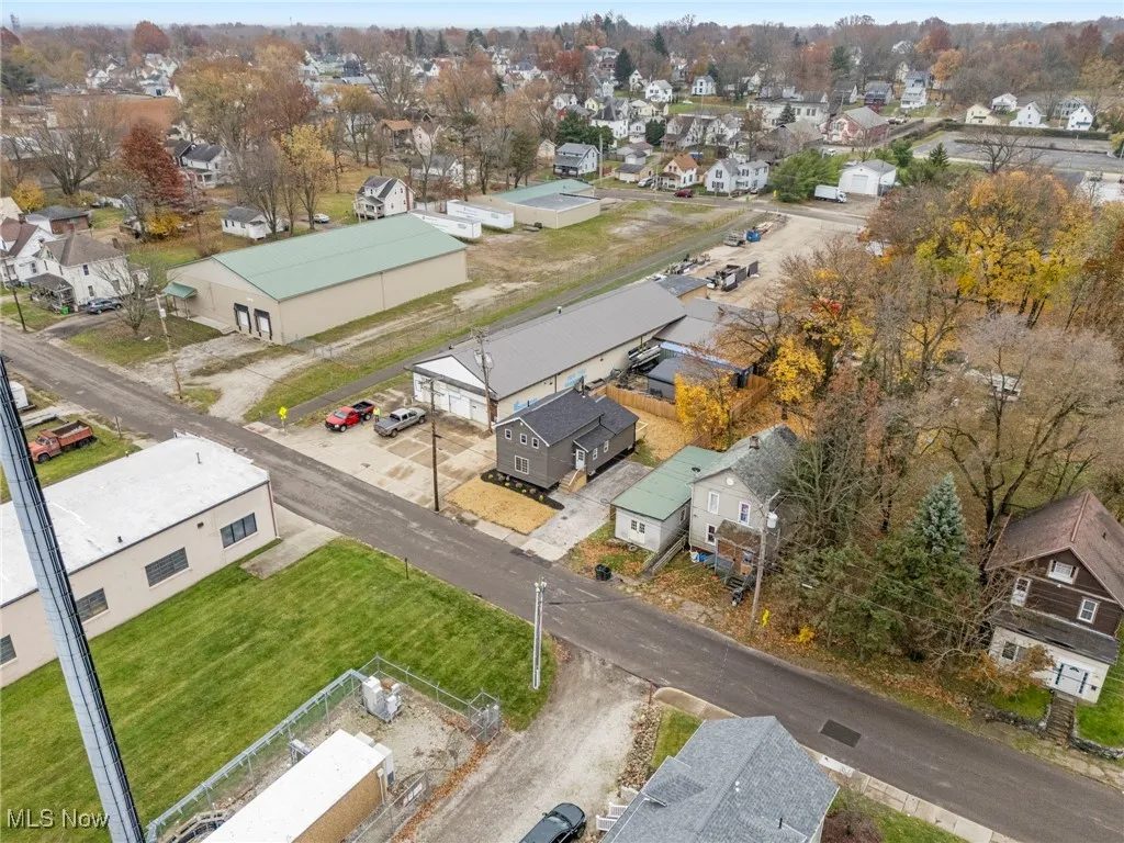 Aerial view of residential area