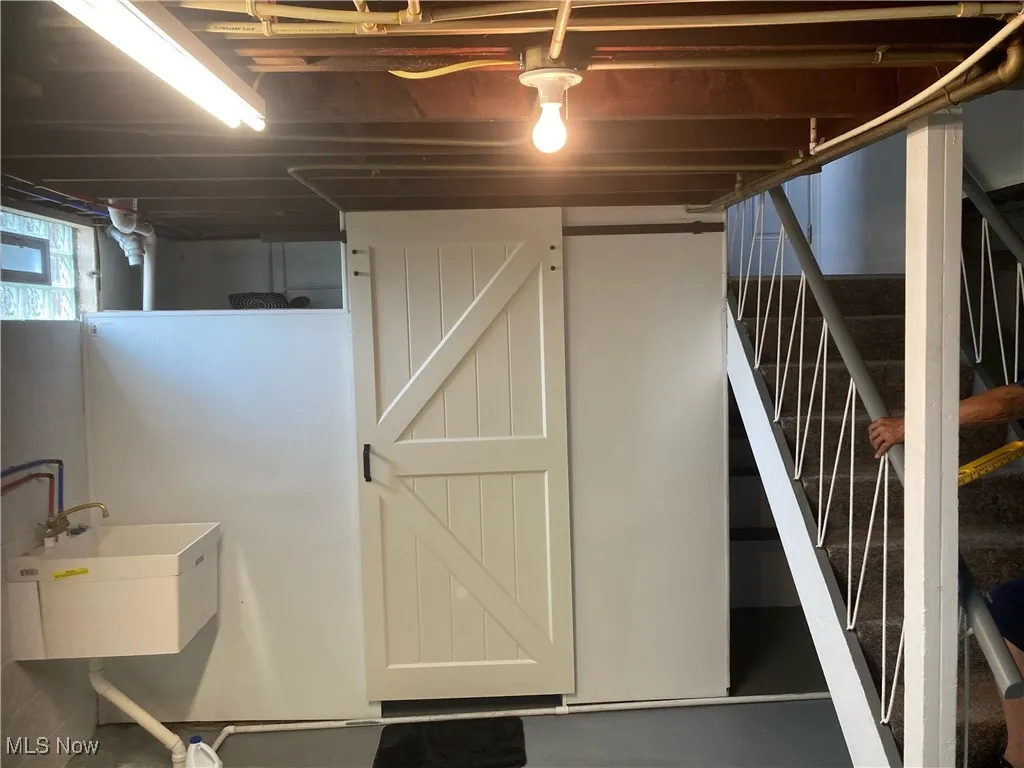 Basement bathroom door