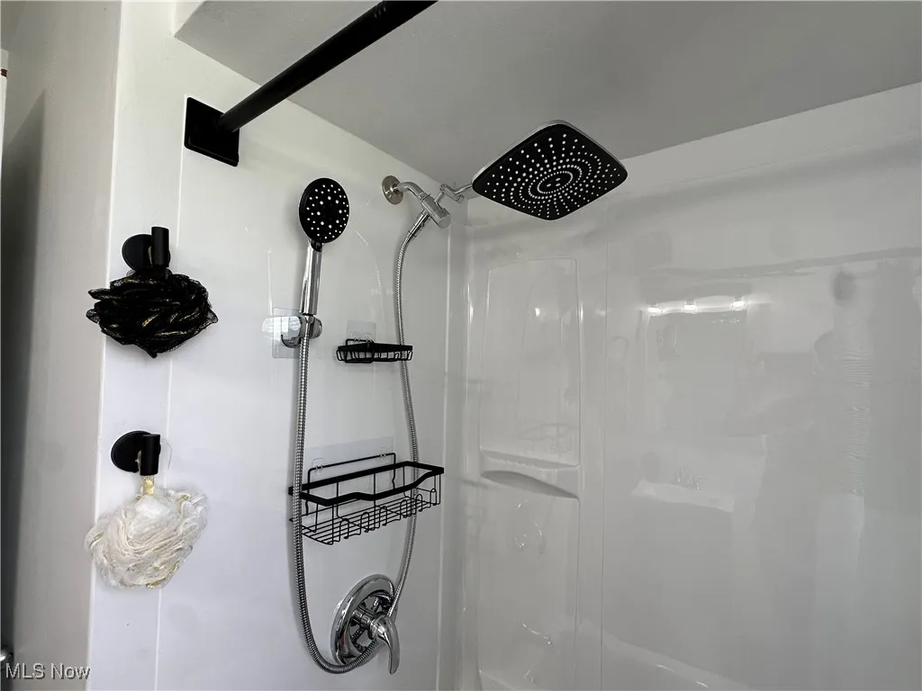 Interior details featuring walk in shower