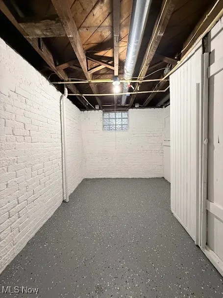 View of below grade area