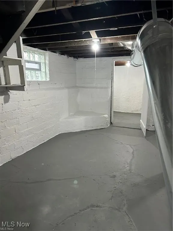 View of below grade area