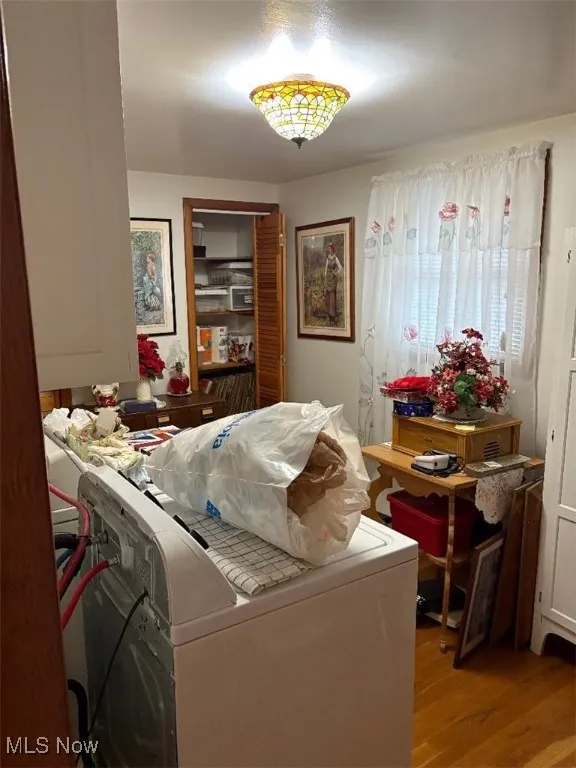 Bedroom used as laundry