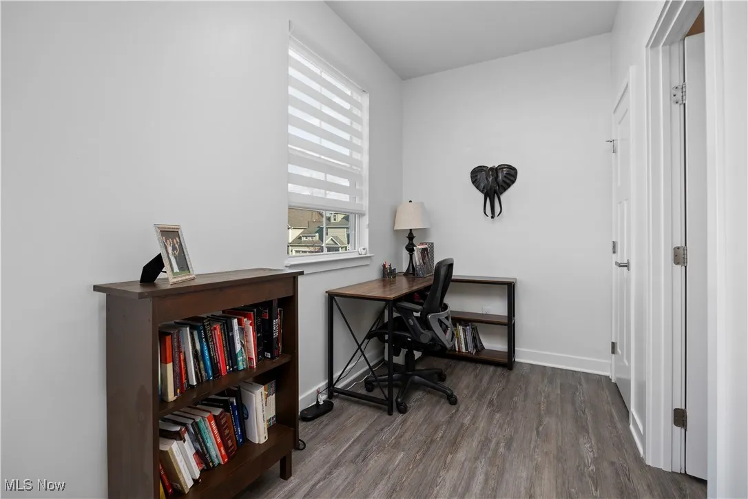 Office space by living room