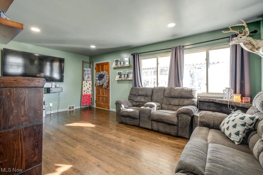 Living area as seen when you walk in the side door