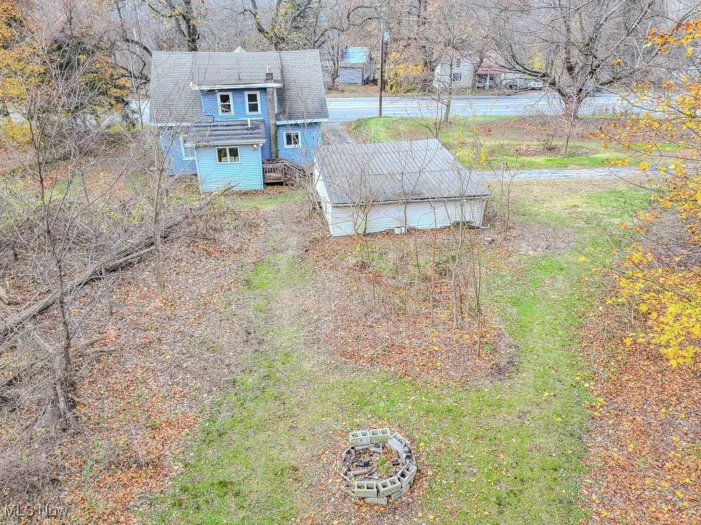 View from the South side of the property and firepit area