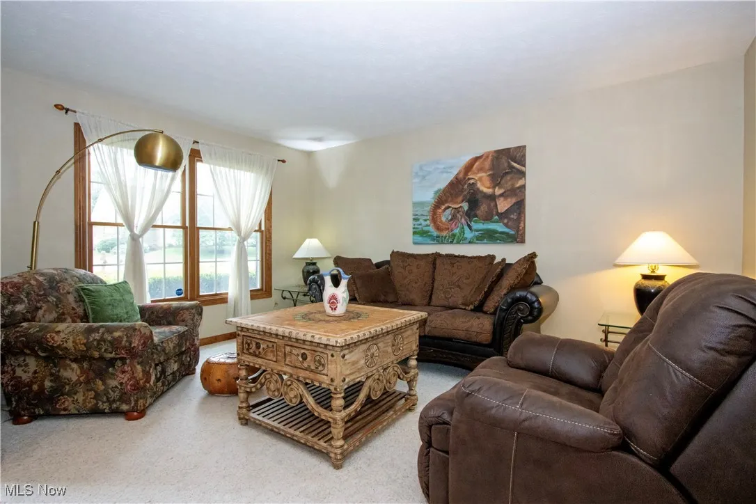 View of carpeted living room
