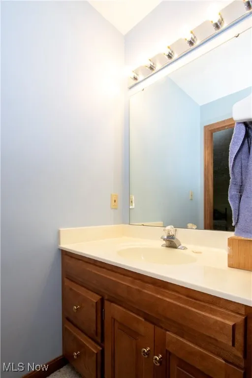 Bathroom featuring vanity