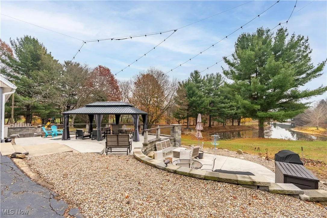 Upper patio and gazebo.
