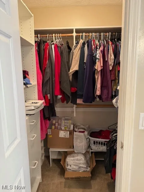 View of walk in closet