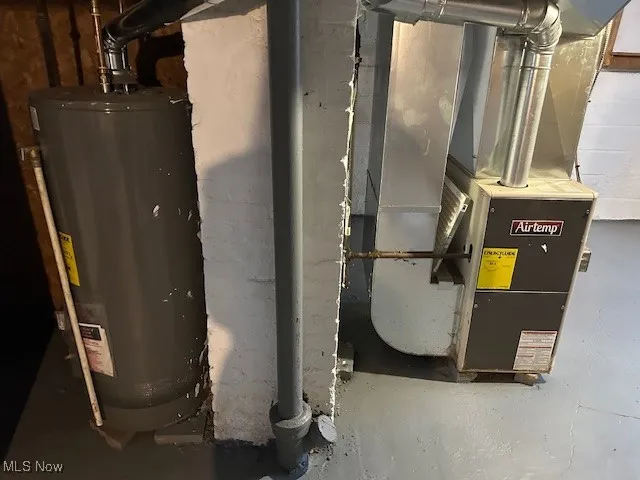 Utilities with water heater and heating unit