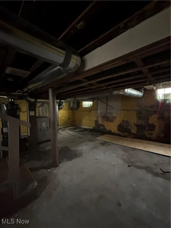 View of below grade area