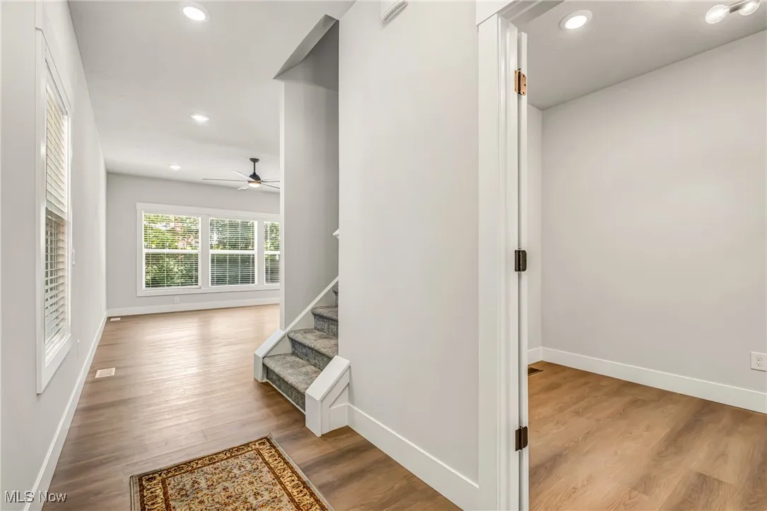 Hallway featuring hardwood / wood-style flooring