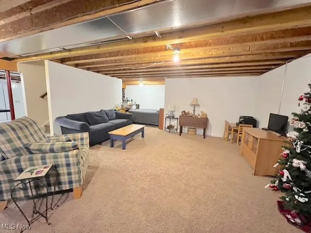 View of carpeted living room