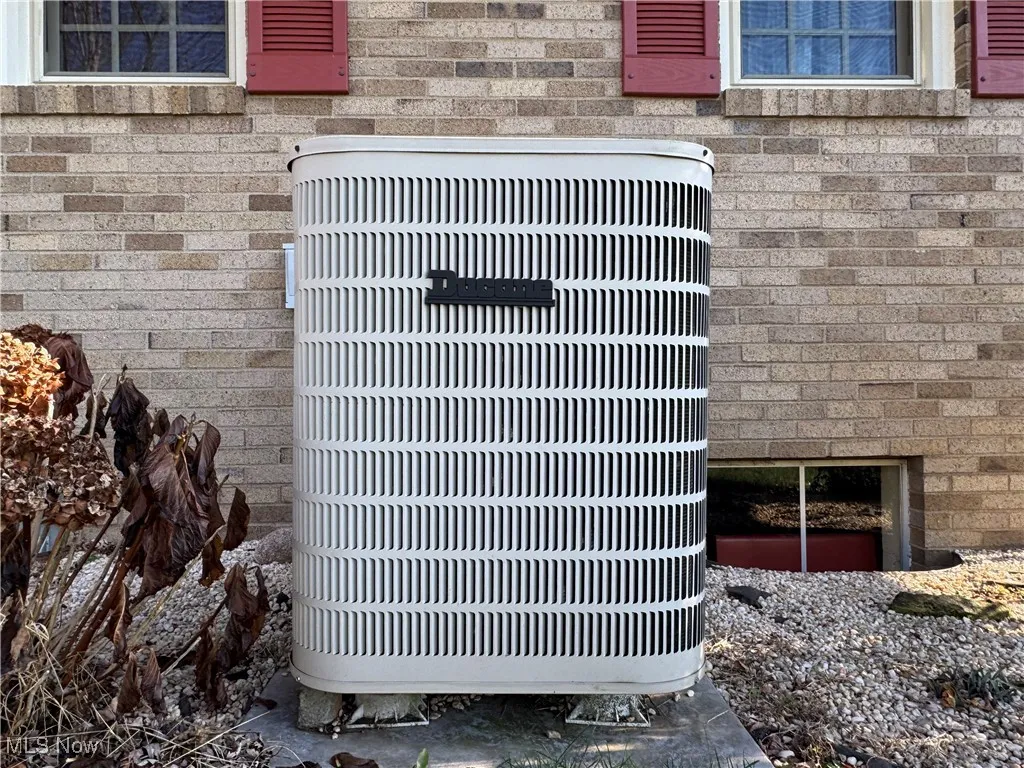 Exterior view of a central AC unit