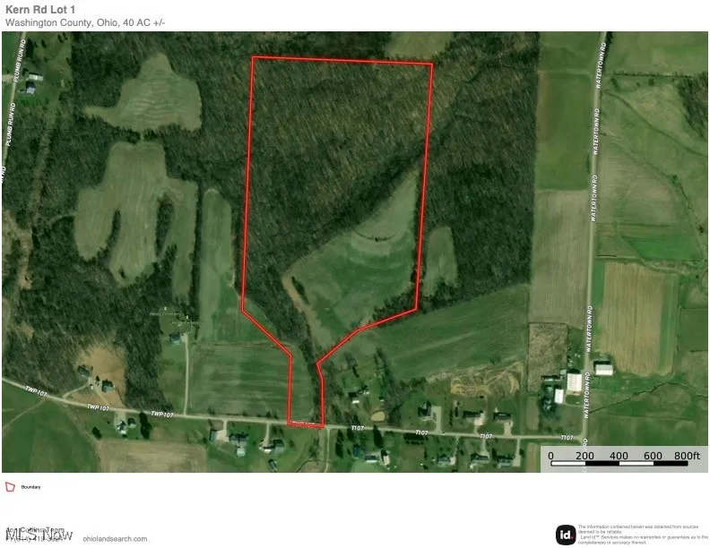 Map / location with property boundaries highlighted