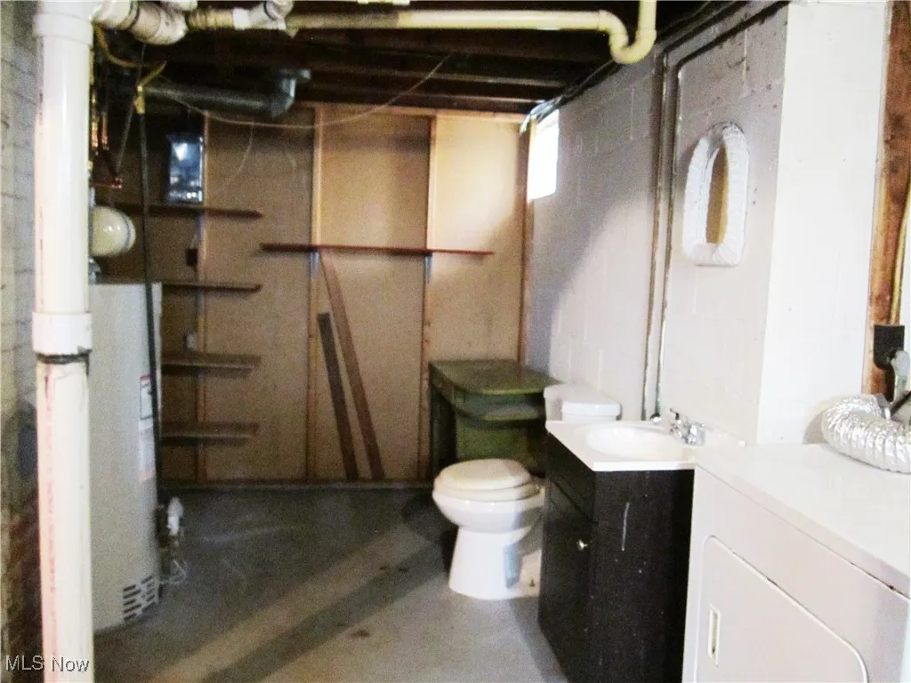 HALF BATH IN LAUNDRY ROOM