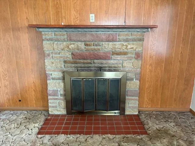 Living room fireplace