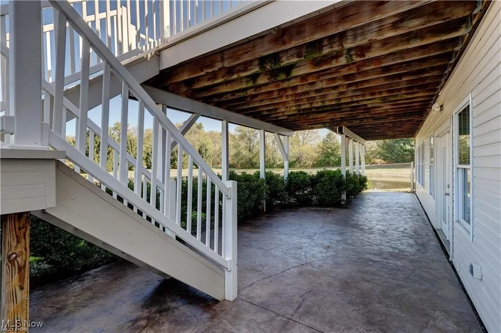 View of patio / terrace featuring stairway
