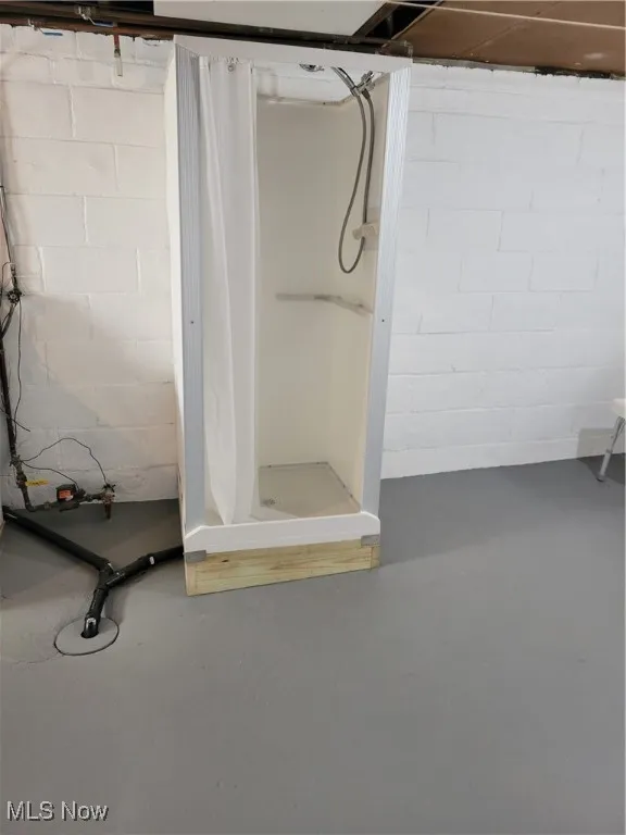 Shower in basement