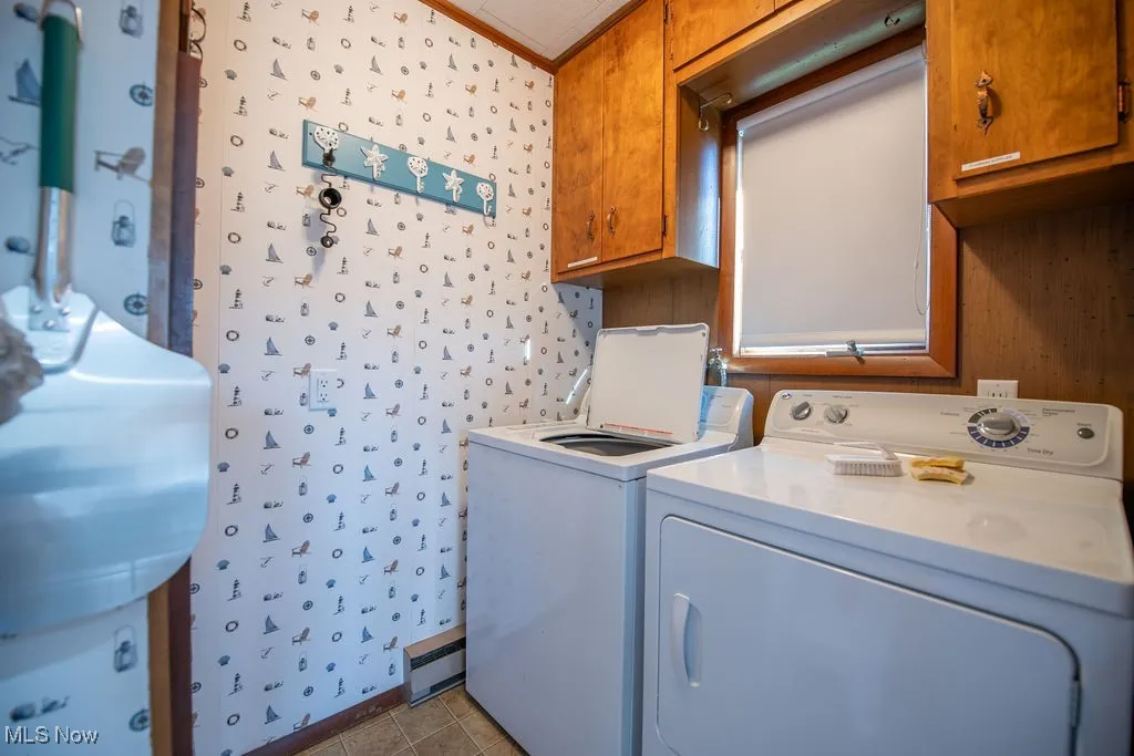 View of laundry room off kitchen
