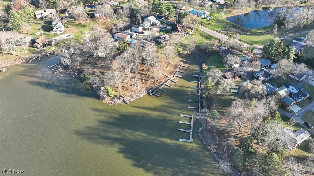 Aerial view of lake front