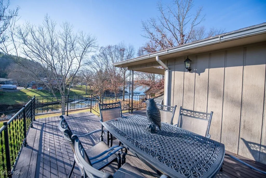 View of rear deck, lake views