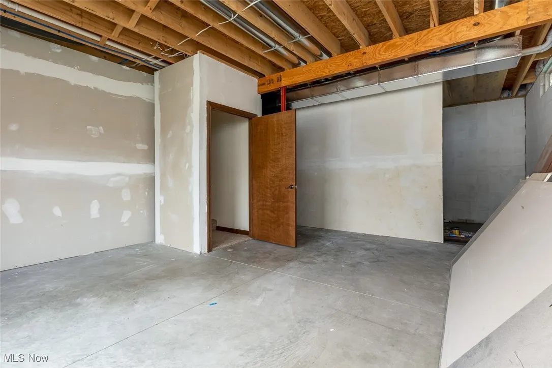 View of unfinished below grade area