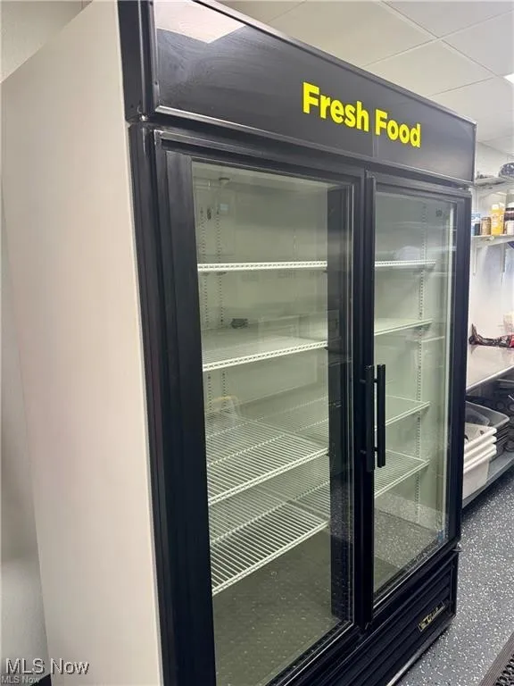 Detailed view of beverage cooler