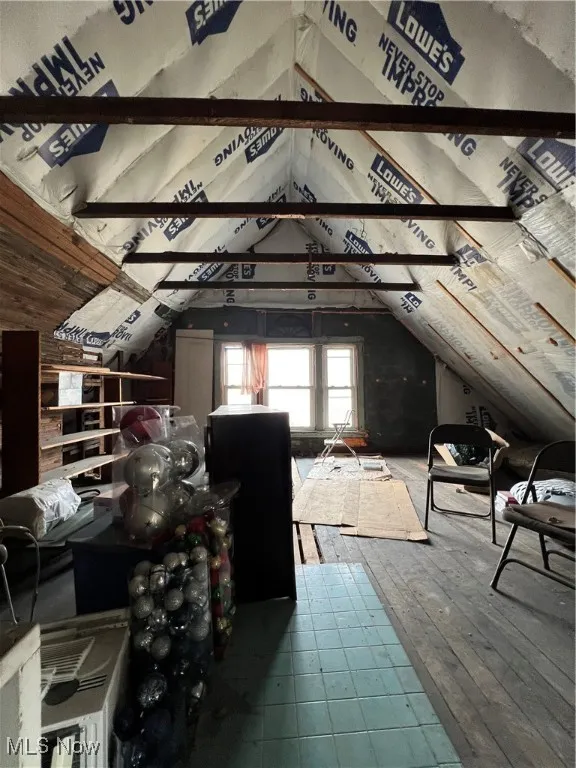 View of unfinished attic