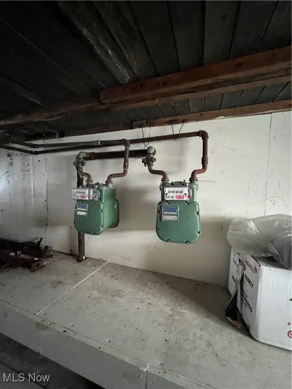 Utility room featuring gas meter