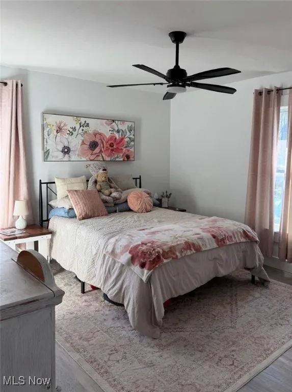 Bedroom with ceiling fan
