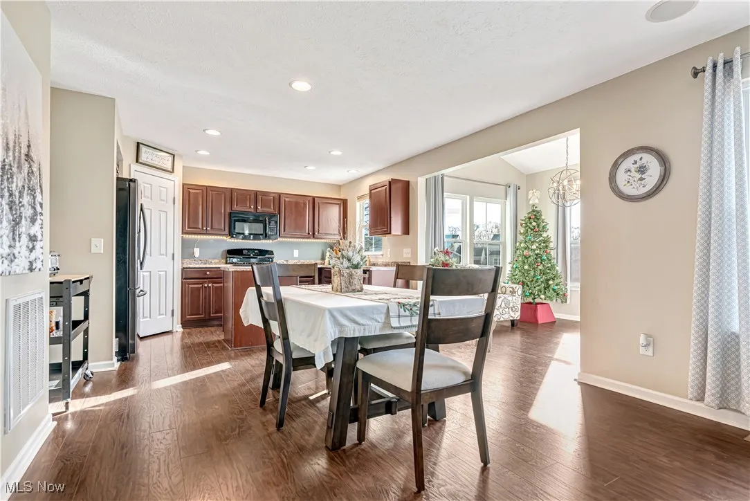 Dining space is open to the Kitchen and Living Room