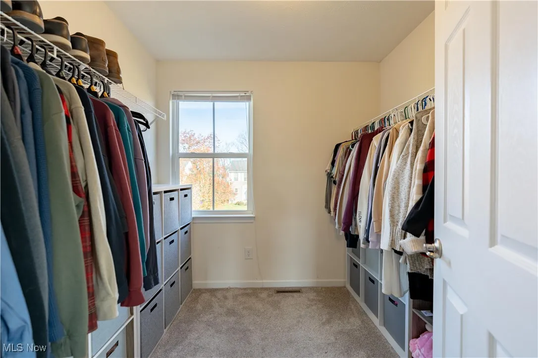 Spacious walk in closet in the Primary Bedroom